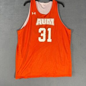 Under Armour Jersey Mens XL Orange AUM 31 Reversible Basketball Mesh Tank Top